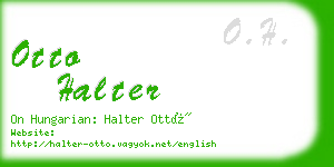 otto halter business card